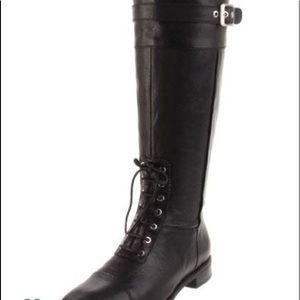 Anne Klein I Flex Caryn Lace Up Riding Boots
